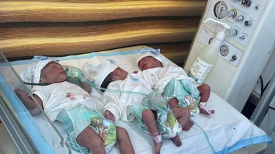3 توائم ذكور يكسرون عقم 5 سنوات لسيّدة من واسط