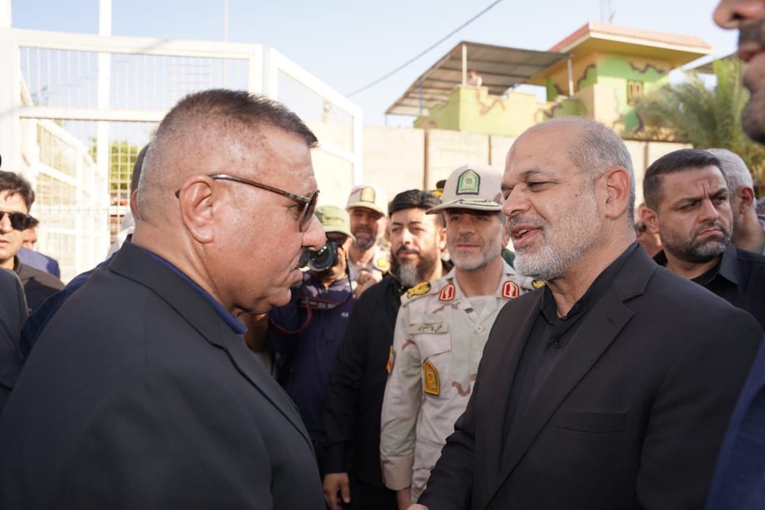 صور: وزير الداخلية ونظيره الإيراني في منفذ المنذرية لتأمين زيارة عاشوراء