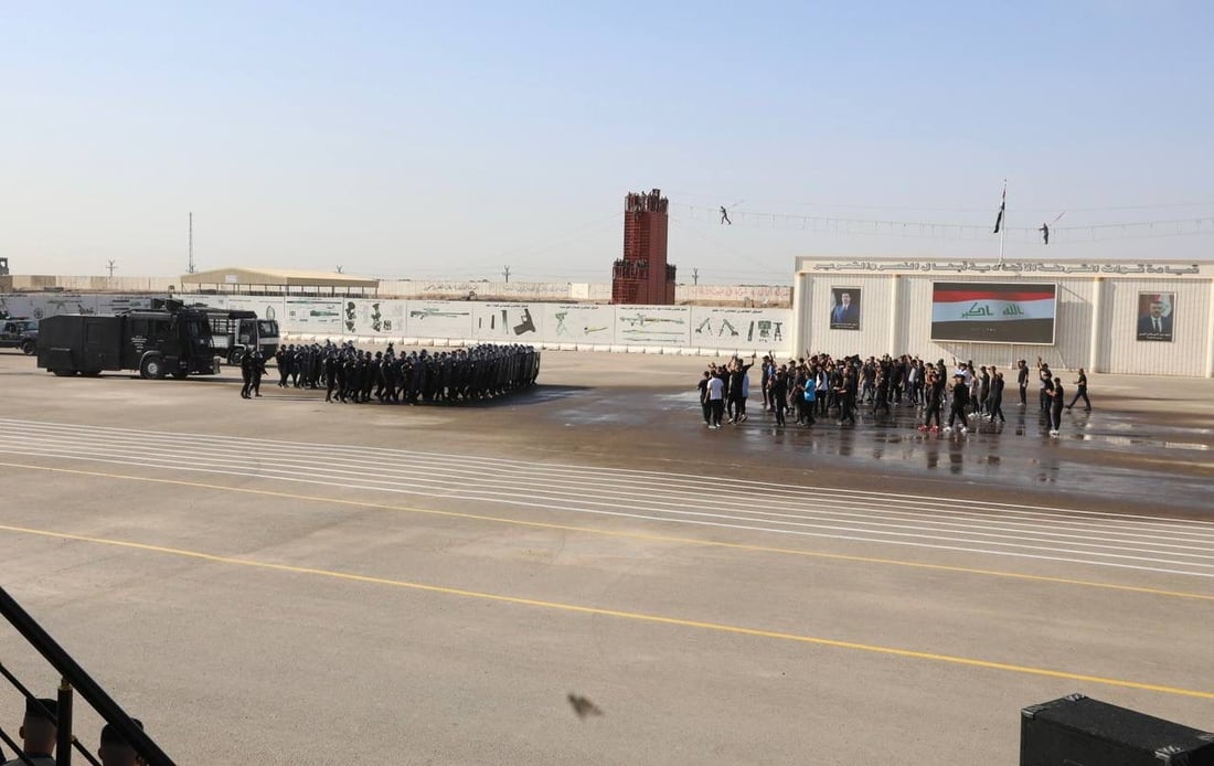 صور من معسكر “دبلن”.. الشرطة العراقية تتدرب على فض الشغب وتحرير الرهائن