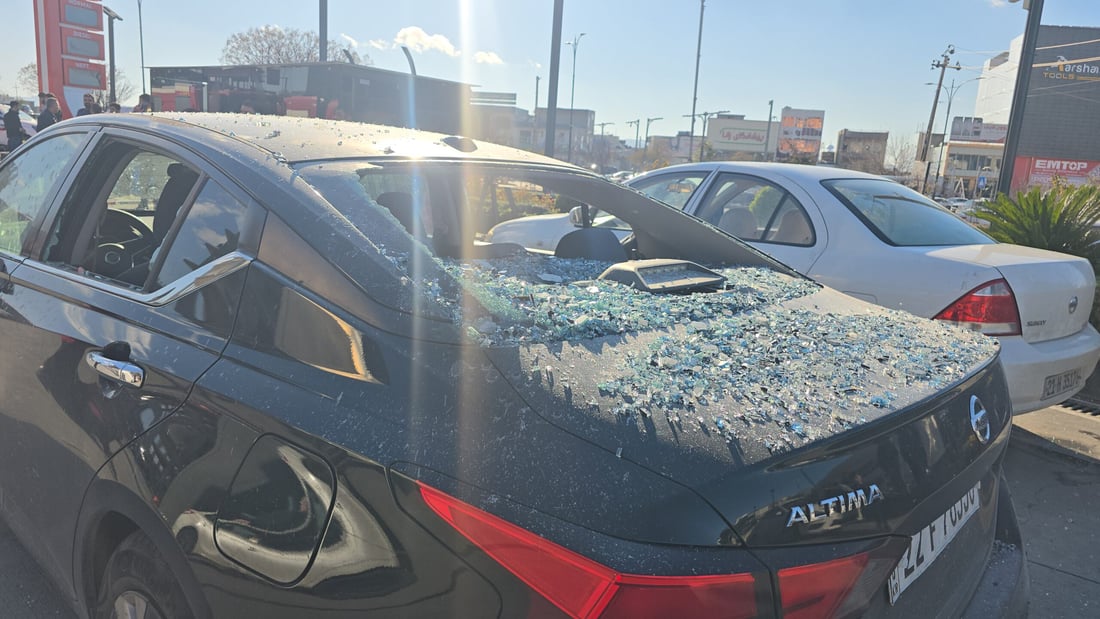 صور: إصابة 4 أشخاص بانفجار داخل محطة وقود وسط السليمانية