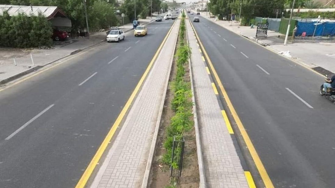 صور: 1500 شجرة ألبيزيا وداودونيا على طول شارع الضغط وسط بغداد