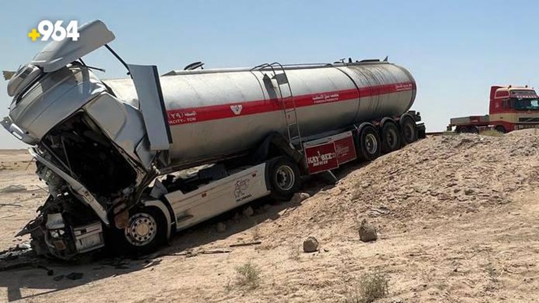 مصرع سائق صهريج في حادث مروع مع “لوري” قرب سيطرة السدرة بالبصرة