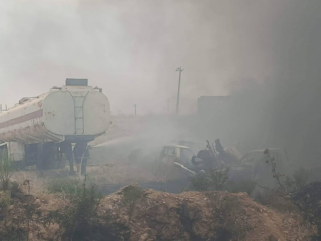 صور: داقوق تخمد 4 حرائق وتنقذ 10 آلاف دونم من محصول الحنطة