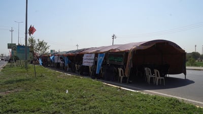 لایەنگرانى حەشدى تورکمانى جوتسایدى فڕۆکەخانەى کەرکوکیان داخست