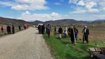 هاوڵاتییانی دوو گوندی پێنجوێن 600 نەمامی توویان چاند