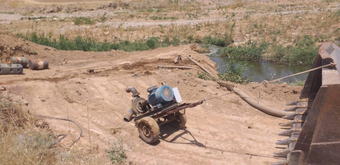 ئاوى پیسی زێراب له‌سه‌ر چه‌ند كێڵگه‌یه‌كى كشتوكاڵى بڕدران