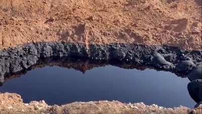 له‌ گوندێكی هه‌ڵه‌بجه‌ پاشماوه‌ى سوته‌مه‌نییه‌كى مه‌ترسیدار رژێندراوه‌ و بۆنى گۆگردى لێدێت