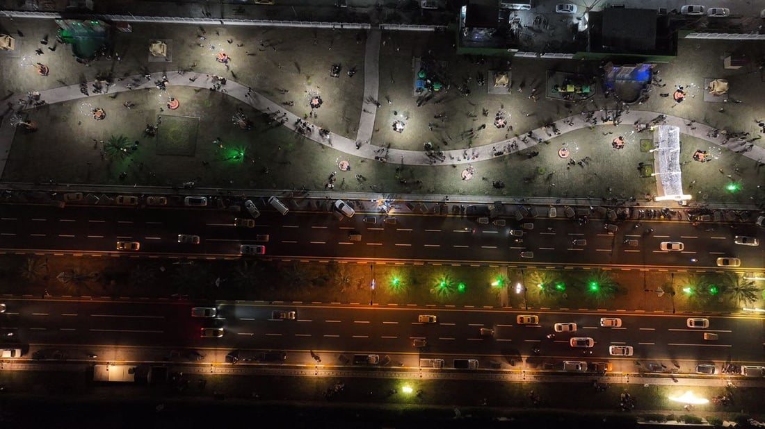 صور: من قناة الجيش حتى تقاطع 55.. أمانة بغداد تكمل تطوير شارع الجوادر