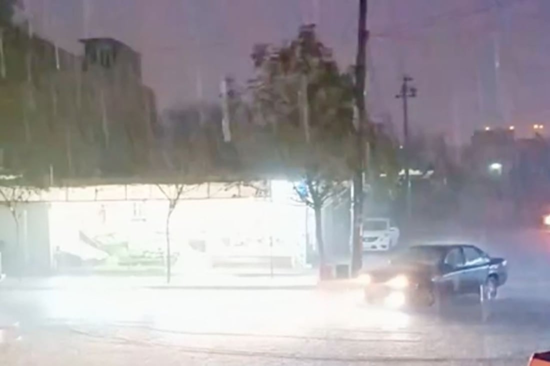 زۆرترین بارانى ئەمڕۆ لە حاجى ئۆمەران و سلێمانى باریوە