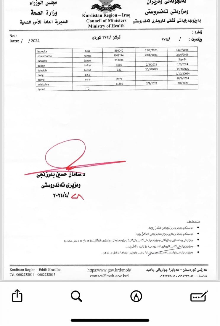 وەزارەتی تەندروستی 31 جۆر خواردنەوەی وزە بەخش قەدە‌غە دەکات