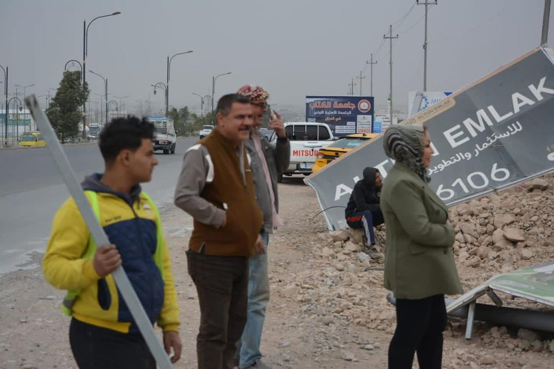 تابلۆی ریکلام و دروشم و ئاڵای حزبەکان لە شەقامەکانی کەرکوک لادەبرێن
