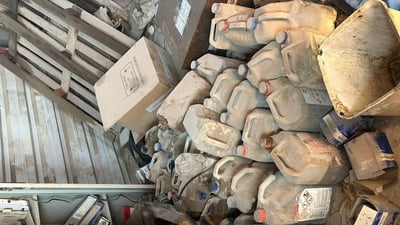 Najaf environment directorate identifies improper chemical storage of photographic fixer solution