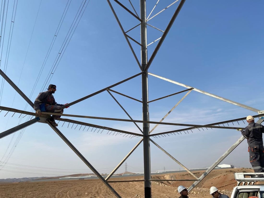 نزیكەی 500 پارچە ئەنگڵاینی تاوەرەکانی کارەبا دزراون