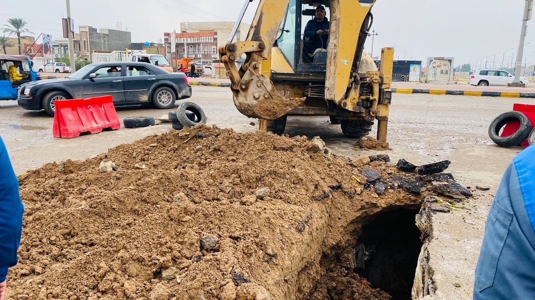 صور: حفرة العمارة الكبيرة رُدمت.. بانتظار التوجيهات لتبديل الأنبوب عند تقاطع نهاوند