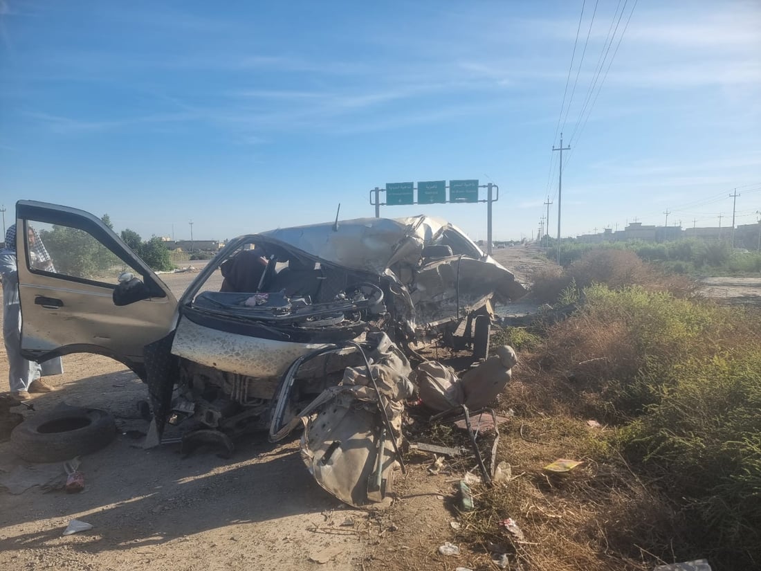 بين الرفاعي والنصر.. مصرع وإصابة 4 أشخاص في حادث سير شمالي الناصرية