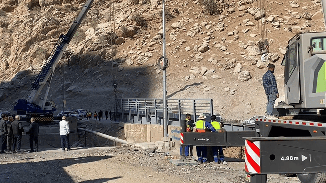 پردی فەڕەنسی بۆ شوێن پردە رووخاوەکەی زار گەلی هێنرا