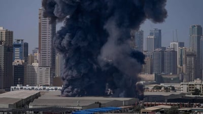 إصابة باكستانيين بصاروخ إيراني ضرب شركة اتصالات الثريا في الشارقة