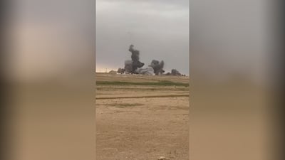 قصف اللواء 57 التابع للحشد في حديثة (فيديو)