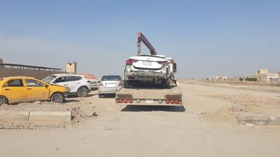 حزام الأمان ينقذ 4 أشخاص من الموت بعد انقلاب سيارتهم في المثنى