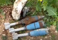 Unexploded ordnance found by local residents in Makhmur