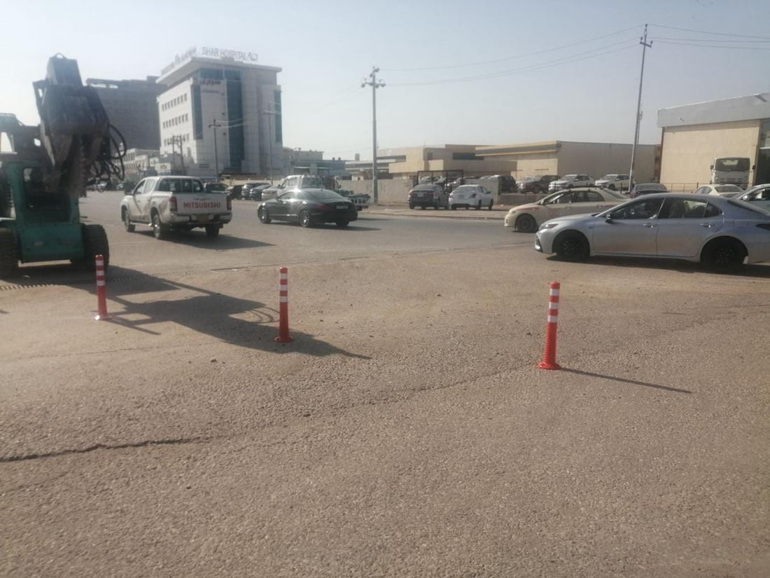 انتبهوا للعلامات المرورية.. شارع “100 متري” في أربيل مغلق جزئياً (صور)