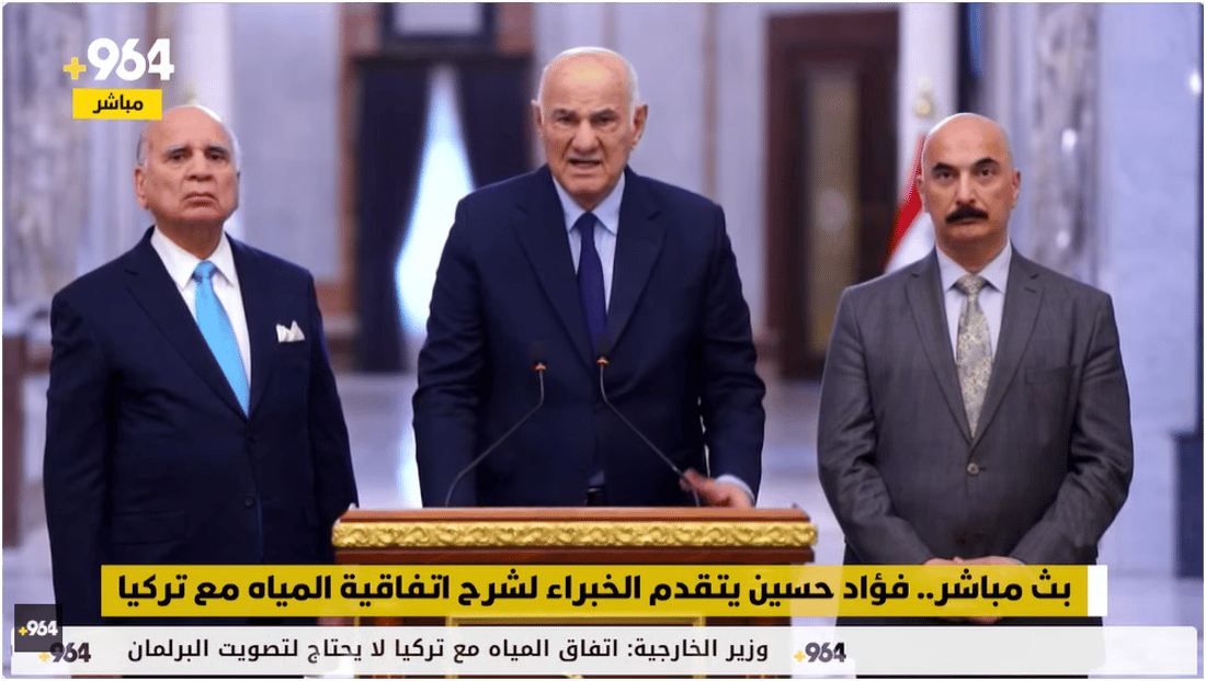 وزير الموارد يشكو: 70% من مياه دجلة والفرات تذهب للزراعة (مباشر)