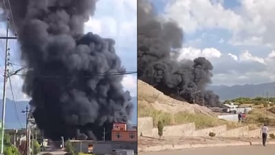 ئاگری بەنزیخانەکەی نزیک ئامێدی زۆر گەورە دیارە