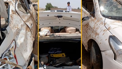 انقلاب “نيسان صني” ومصرع السائق وإصابة اثنين على طريق خور الزبير