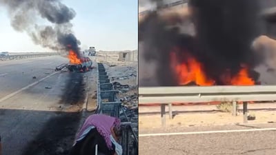 Six family members killed in Dhi Qar highway crash with fuel tanker