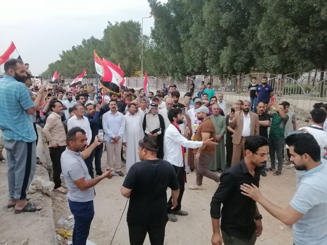 صور: ضرغام ماجد يقود تظاهرة جديدة في الحلة احتجاجاً على تلكؤ العمل بشارع 60