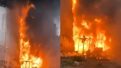 لە گەڕەکی شادی هەولێر دوو دوکان سووتان