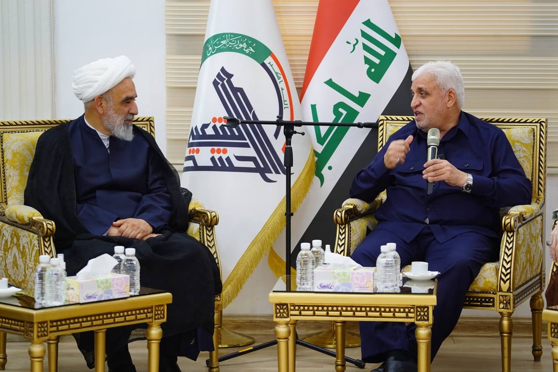 وفد المرشد الإيراني يزور الفياض وأبو فدك: شكراً للعراق على تشييع خامنئي