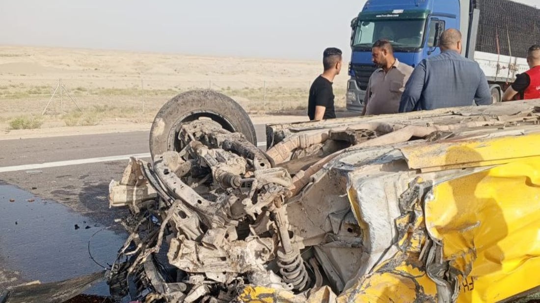 وفاة شخصين وإصابة ثالث بانقلاب “جارجر” على الطريق السريع غربي ذي قار (صور)