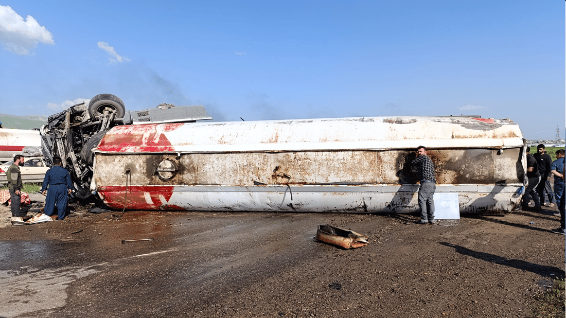 بەهۆی بارهەڵگرێکەوە رێگای سلێمانی – عەربەت داخراوە