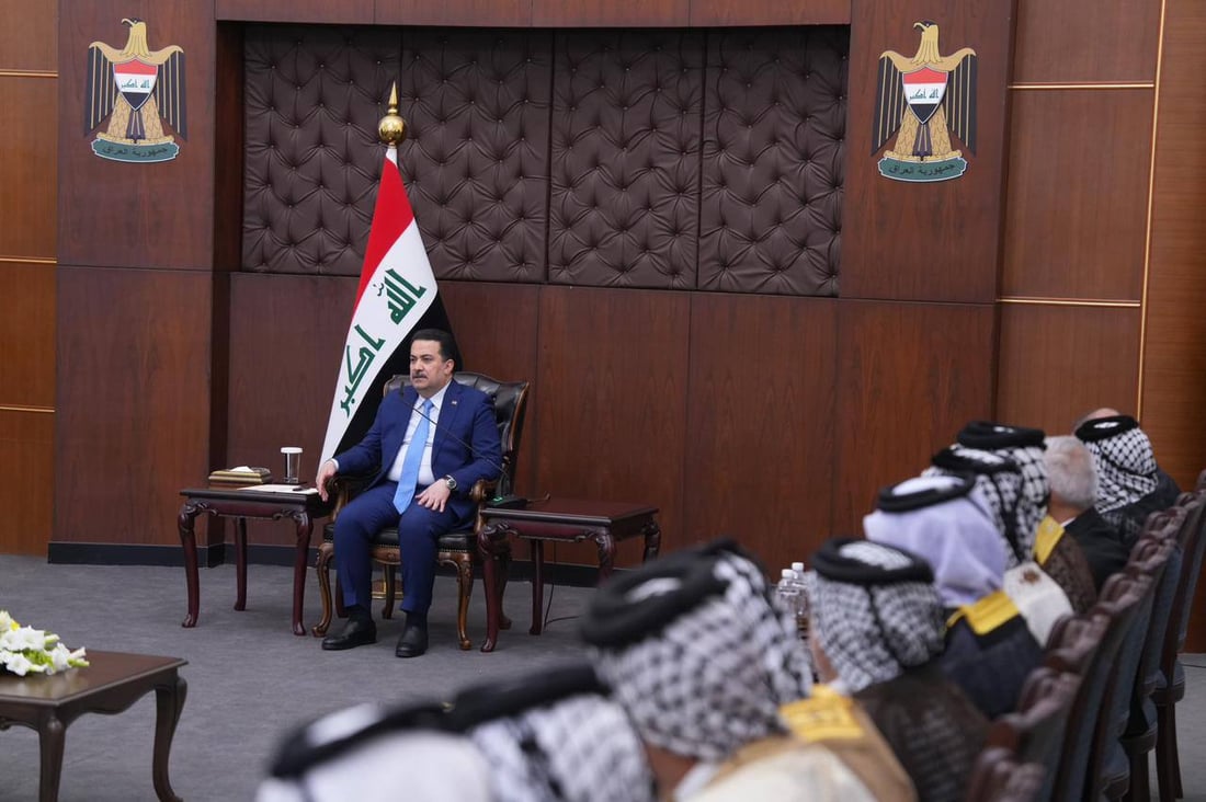 صور: شيوخ ووجهاء عشيرة البو دراج في مكتب السوداني