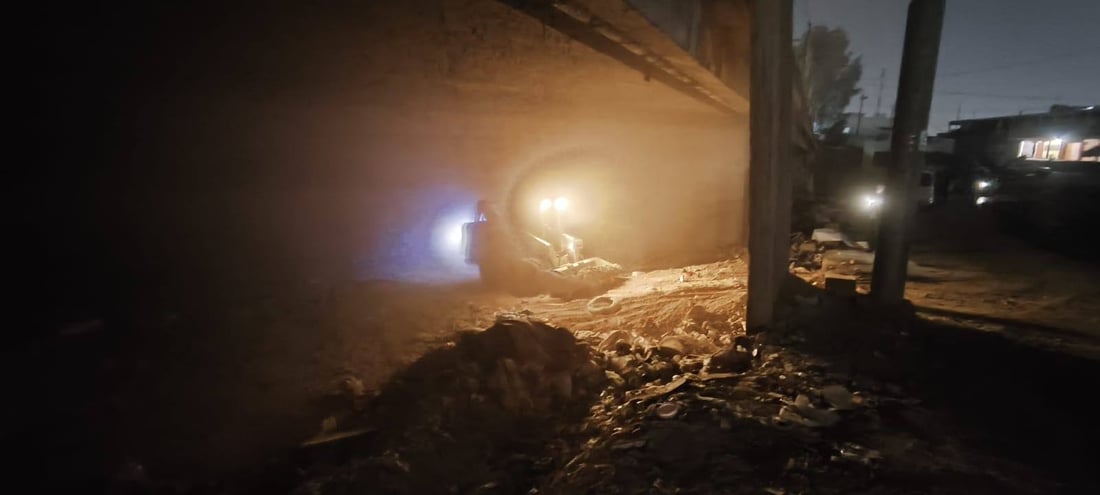 به‌مشه‌وه‌ ژێر پردى سه‌یداوه‌ى هه‌ولێر پاككرایه‌وه‌