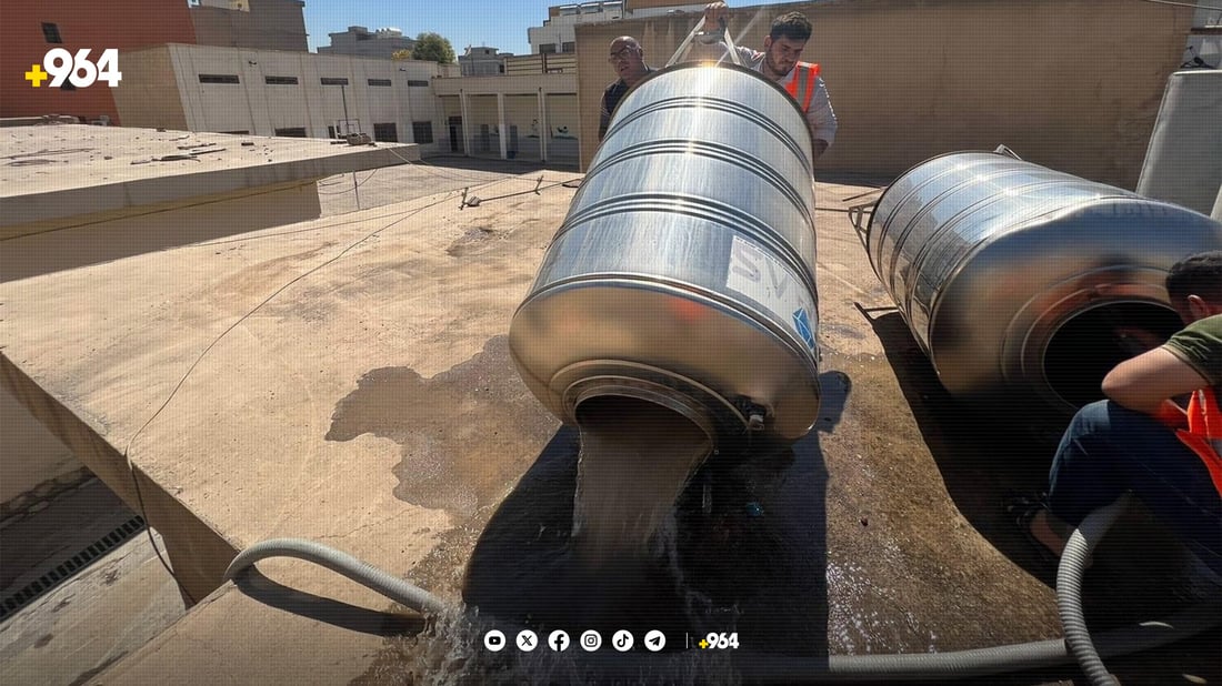 هەڵمەتی شوشتنی تانکی ئاوی قوتابخانەکانی هەولێر بەردەوامە