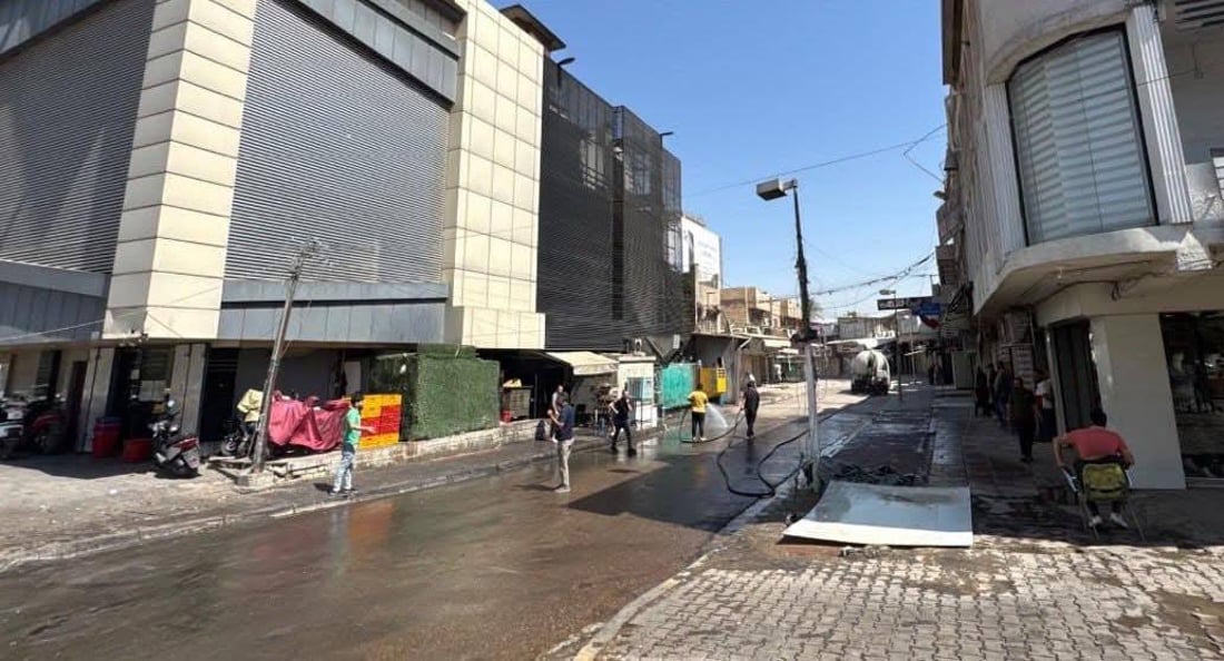 صور: بلدية المنصور تزيل 100 كشك متجاوز في سوق سهام العبيدي لمنع الكوارث وفتح الطرق