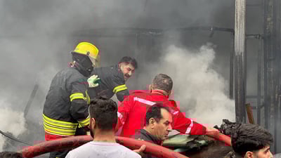 كاسبكارانی بازاڕی له‌نگه‌ چۆن باسی ئاگره‌كه‌ی ئه‌مڕۆ ده‌كه‌ن؟