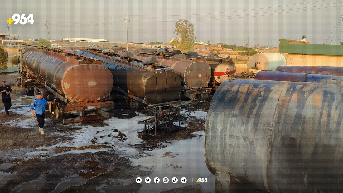 لە قەرەهەنجیر بەنزینخانەیەک و دوو تانکەر سووتەمەنی گڕیان گرتووە