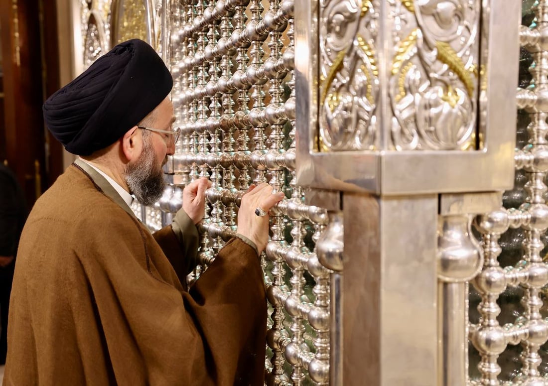 صور من زيارة عمار الحكيم لمسجدي الإمام الحسين والسيدة زينب في القاهرة