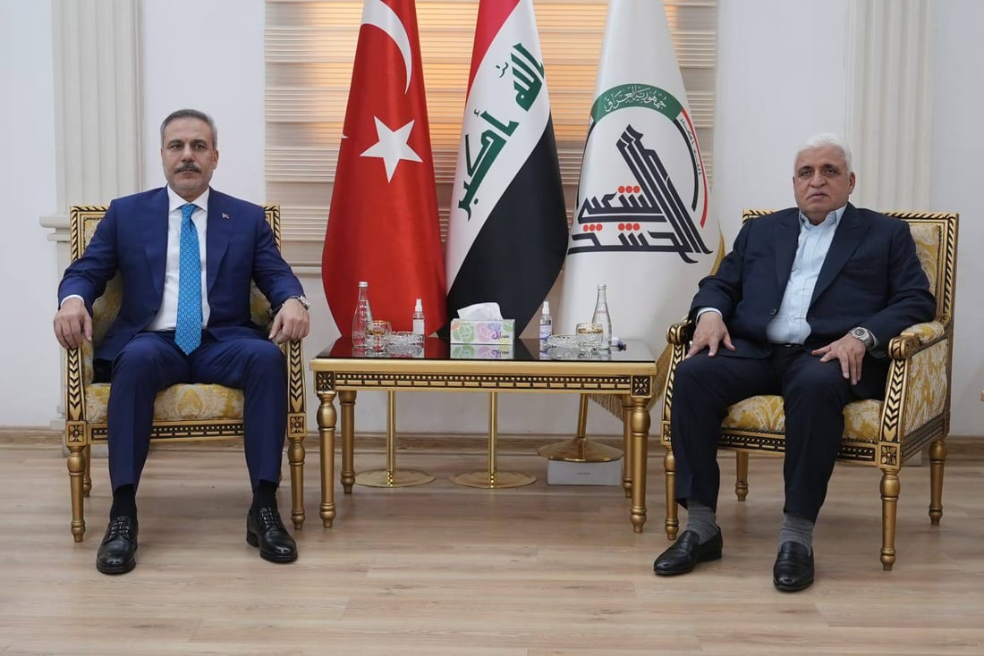 وزير الخارجية التركي في مكتب رئيس الحشد.. ناقش مع الفياض أمن الحدود والإرهاب