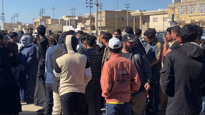 صور من تظاهرة 1000 حارس أمني في ميسان: أخذوا بساتيننا منذ 10 سنوات