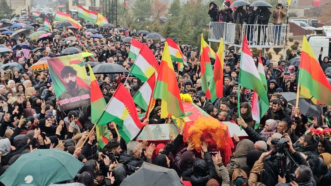 قامیشلۆ؛ مەراسیمى بەڕێکردنى شەهیدەکەى کەرکوک