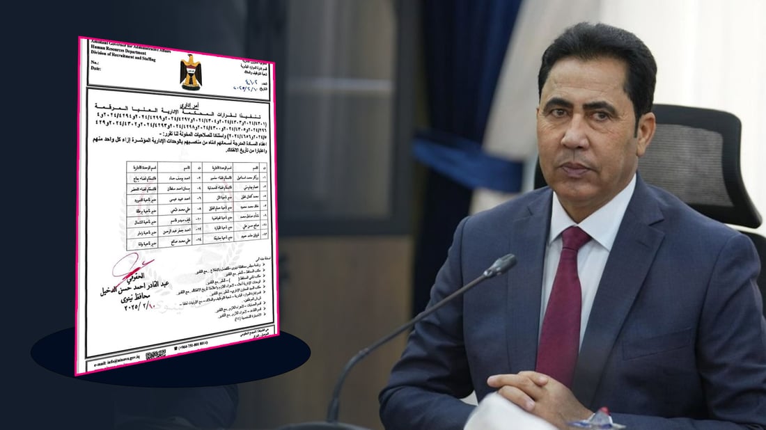 پارێزگارى نه‌ینه‌وا 14 قایمقام و به‌ڕێوه‌بەرى ناحیه‌ى له‌ کار دوورخسته‌وه‌