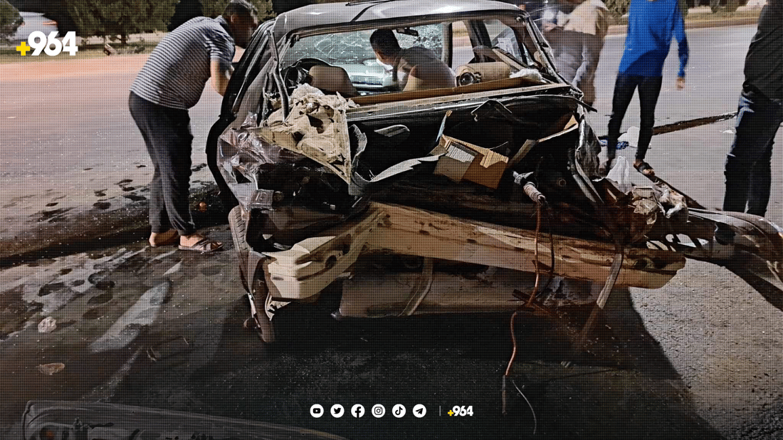 تانکەرێک و تڕێلەیەک و ئۆتۆمبێلێک بەیەکیاندادا