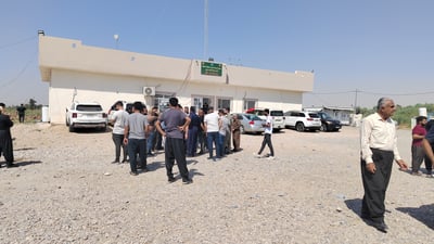 شۆفێرانی بارهەڵگری پەروێزخان لە بازگەی باوە مەحمودی خانەقین گردبوونەوە