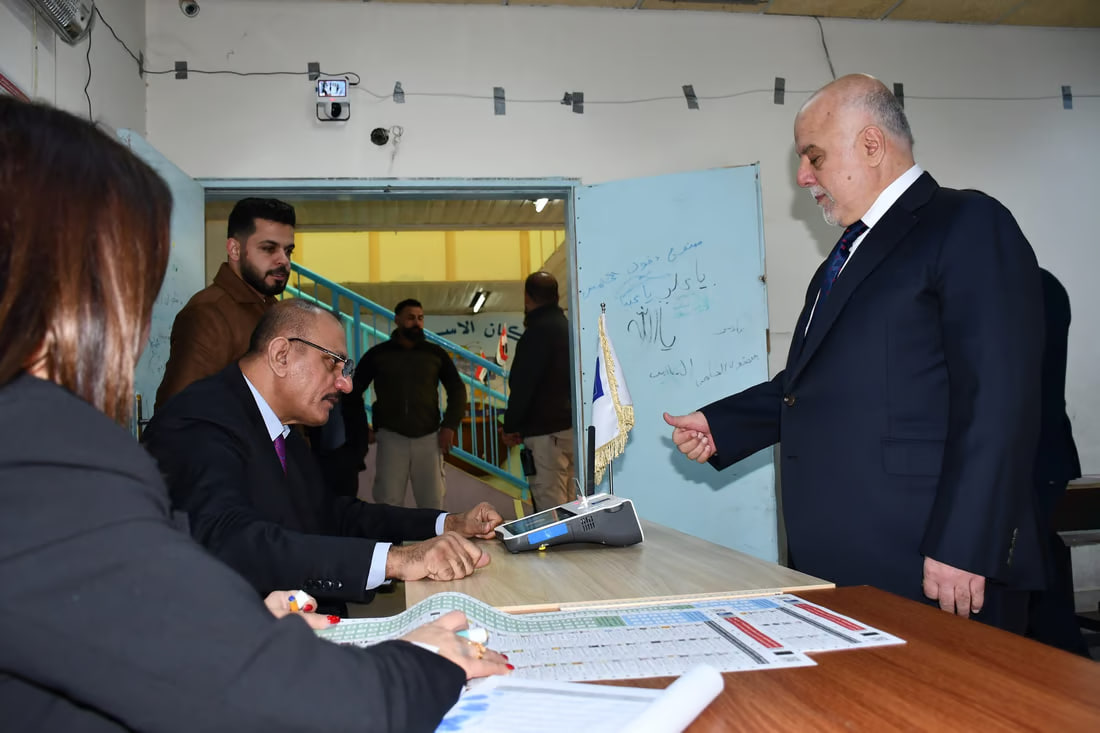 Haidar Al-Abadi casts vote in provincial council elections