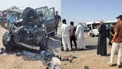 لە رووداوێکى هاتوچۆ 5 گیانلەدەستدان و 15 بریندارى لێکەوتەوە