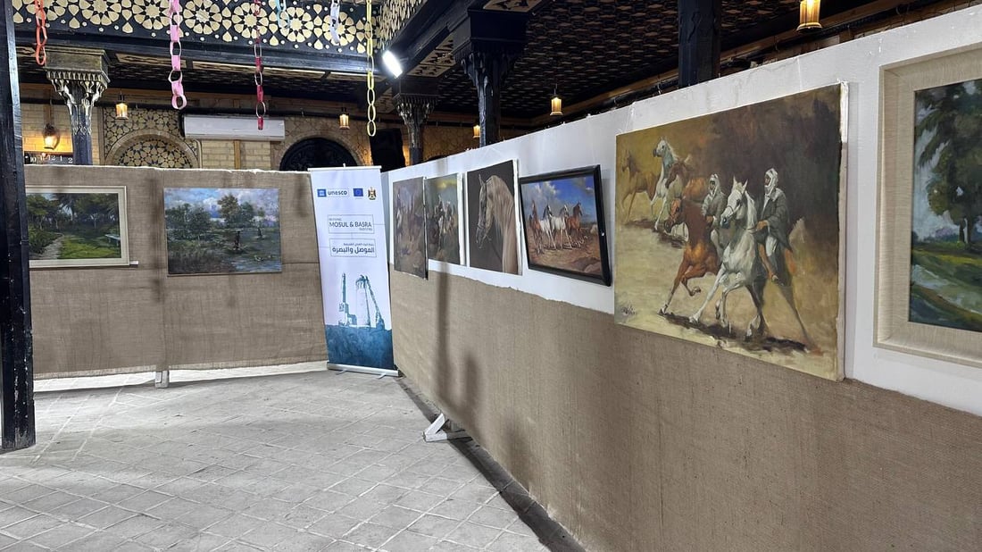 38 لوحة تشكيلية بفرشاة رسامي البصرة.. توثق معالم المدينة الشاخصة والمندثرة